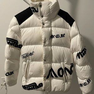 New Moncler White Down Parka for Men